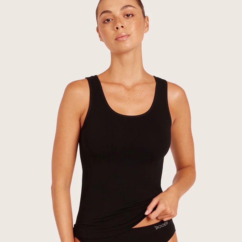 Boody Base Layer Tank Top Black Large New With Tags
